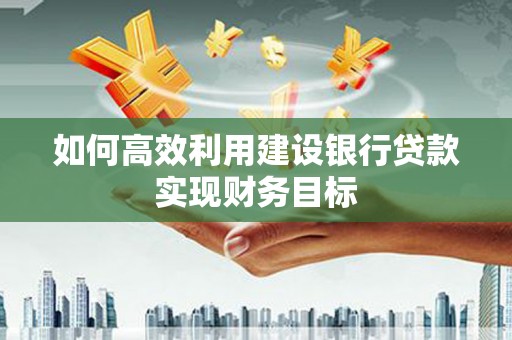 商州如何高效利用建设银行贷款实现财务目标