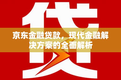 环江京东金融贷款，现代金融解决方案的全面解析