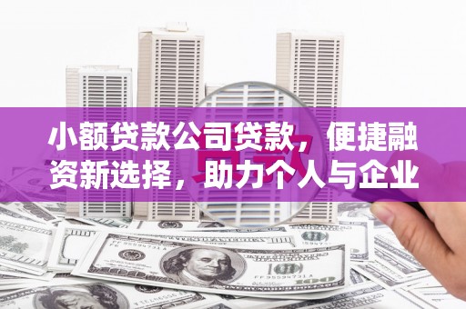 大里小额贷款公司贷款，便捷融资新选择，助力个人与企业成长