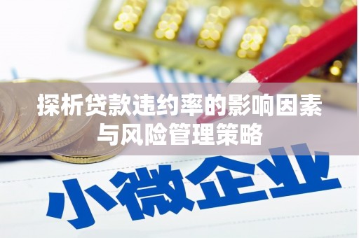 凤泉探析贷款违约率的影响因素与风险管理策略