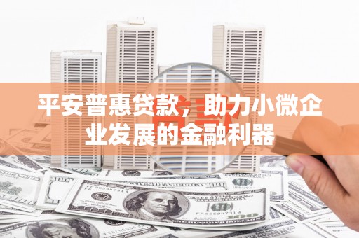 汉台平安普惠贷款，助力小微企业发展的金融利器