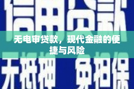 芒市无电审贷款，现代金融的便捷与风险