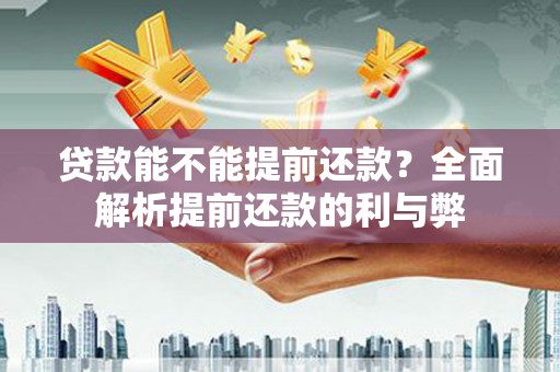 纳雍贷款能不能提前还款？全面解析提前还款的利与弊
