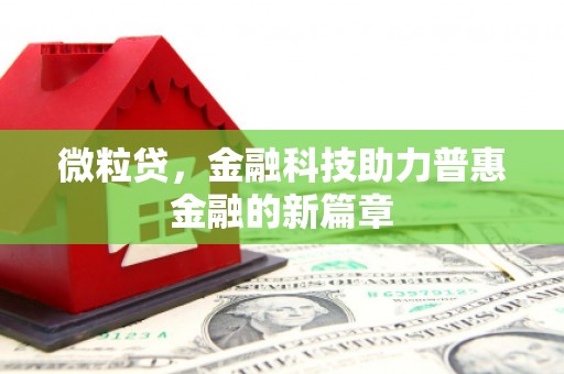 邢台微粒贷，金融科技助力普惠金融的新篇章