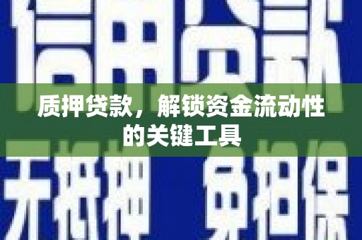 松溪质押贷款，解锁资金流动性的关键工具
