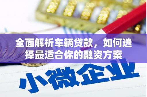大溪全面解析车辆贷款，如何选择最适合你的融资方案